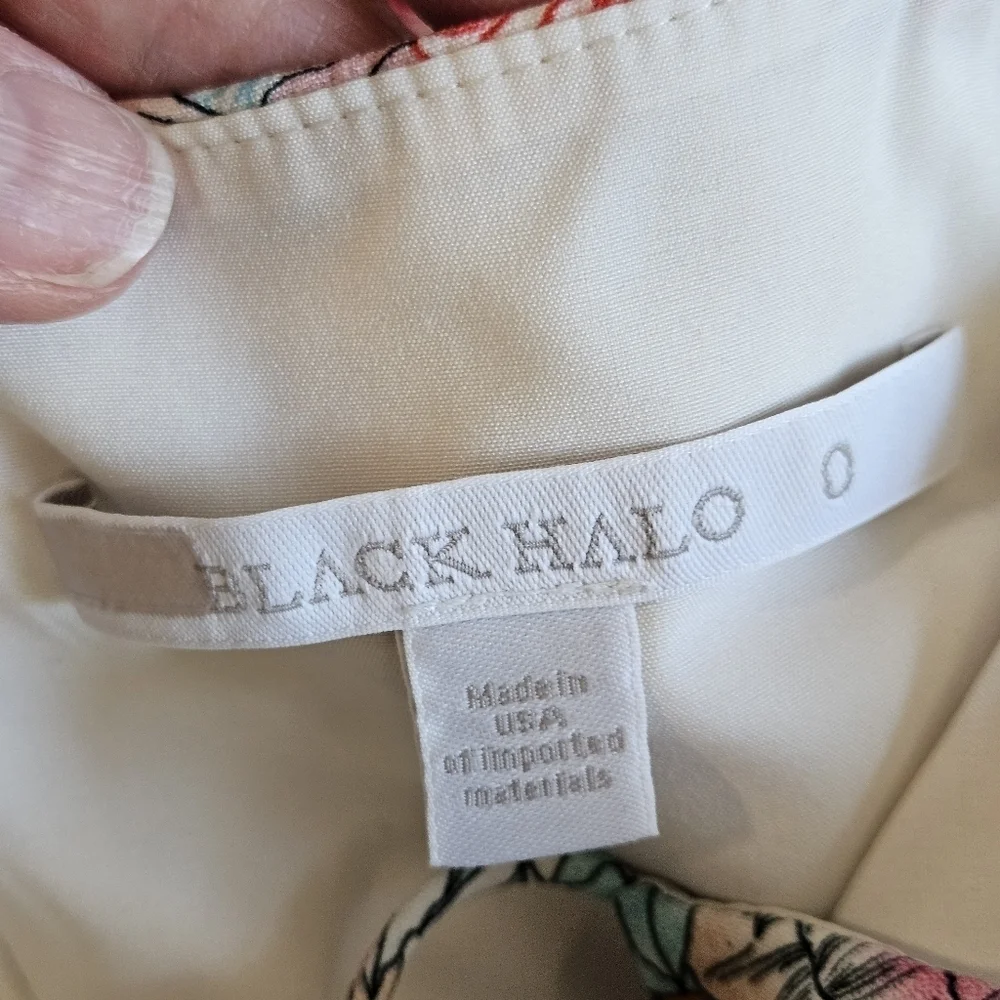 Black Halo Floral Marie Dress Size 0